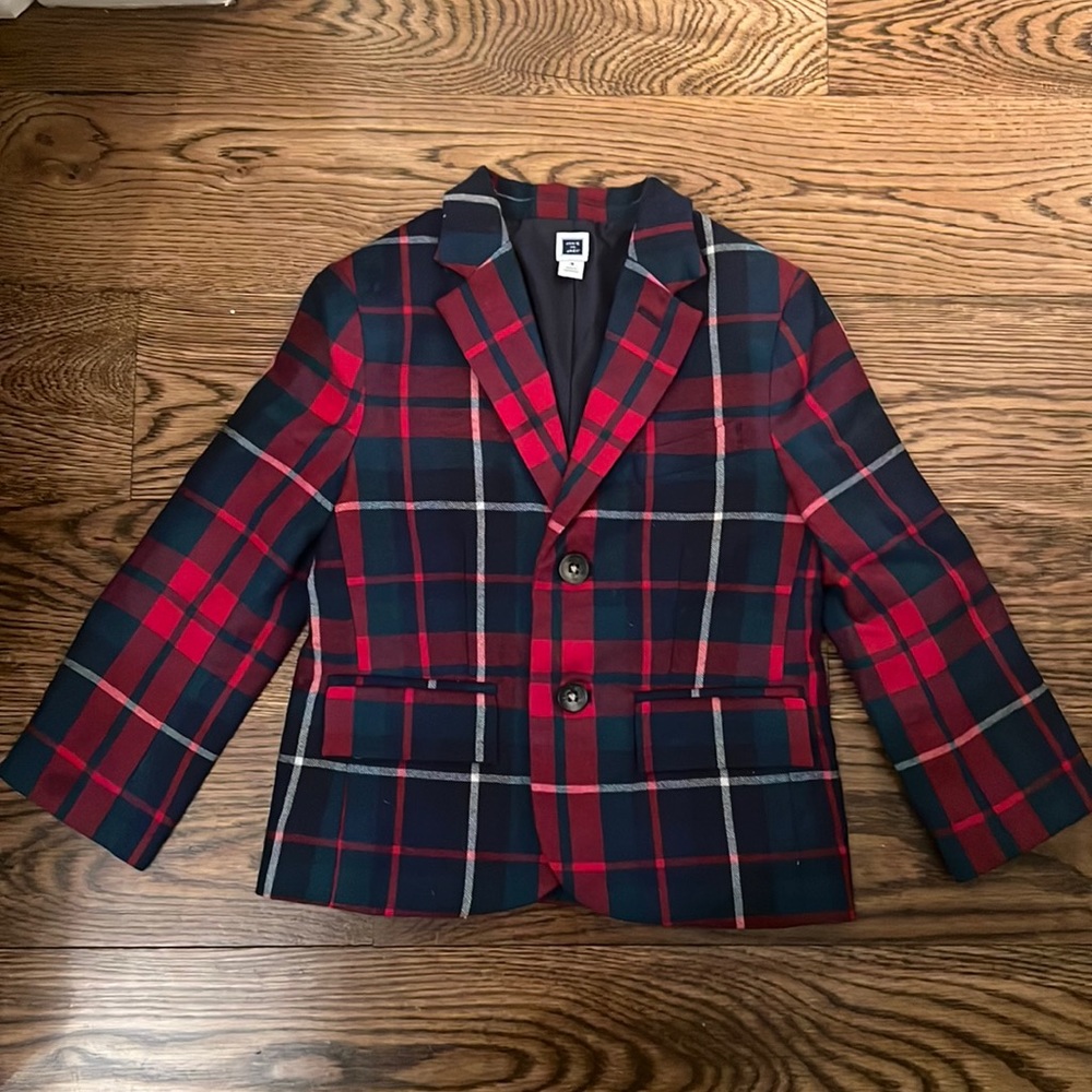 Janie and Jack Plaid Boys Blazer